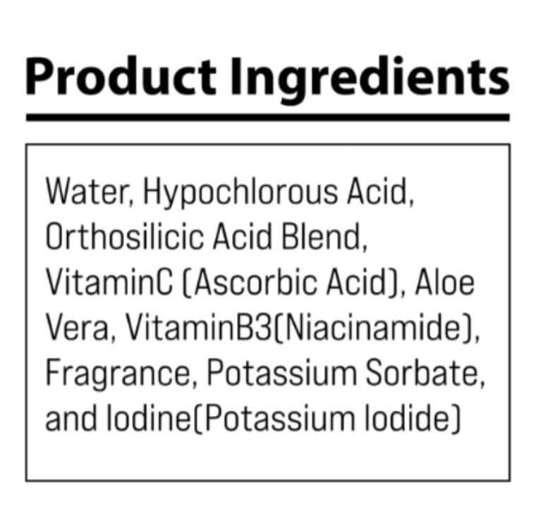 Full ingredient list for Ella Pure Envirem Skin Defense