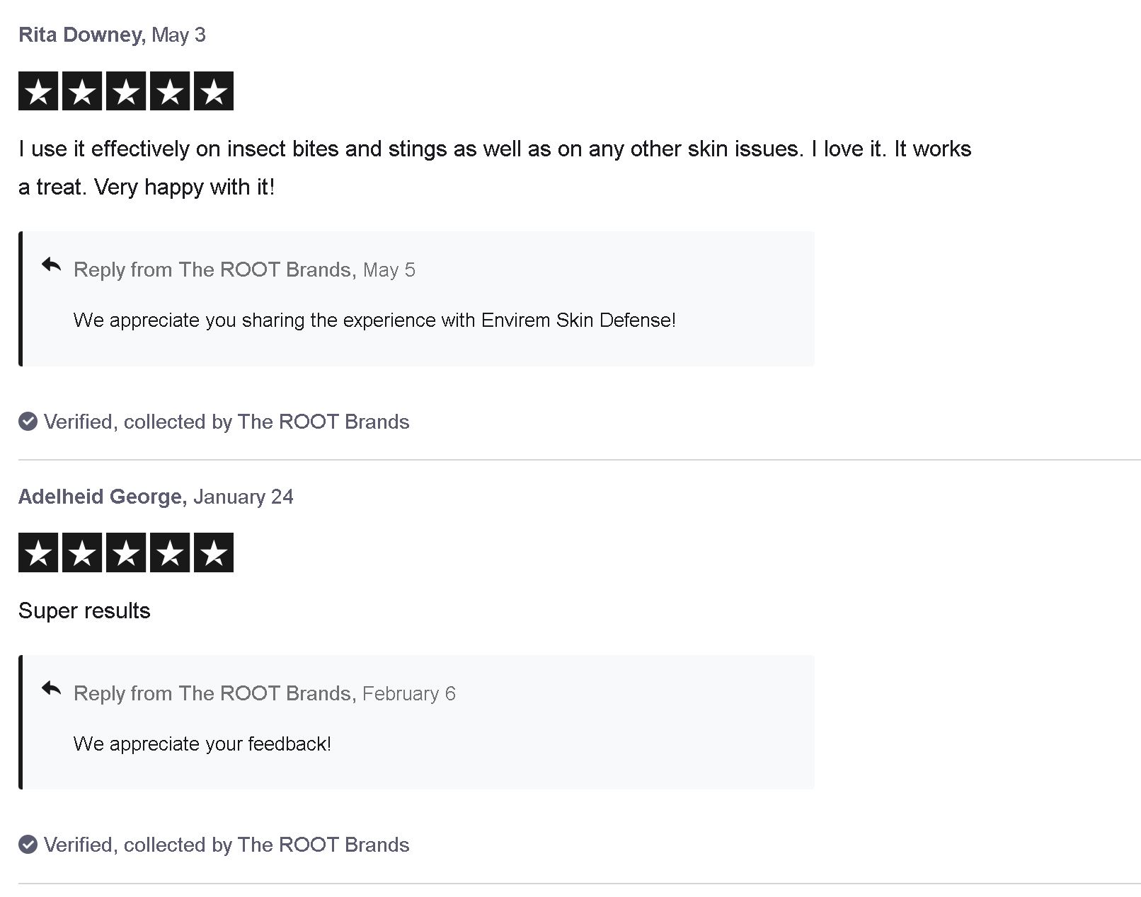 Envirem Skin Defense customer reviews from Trustpilot