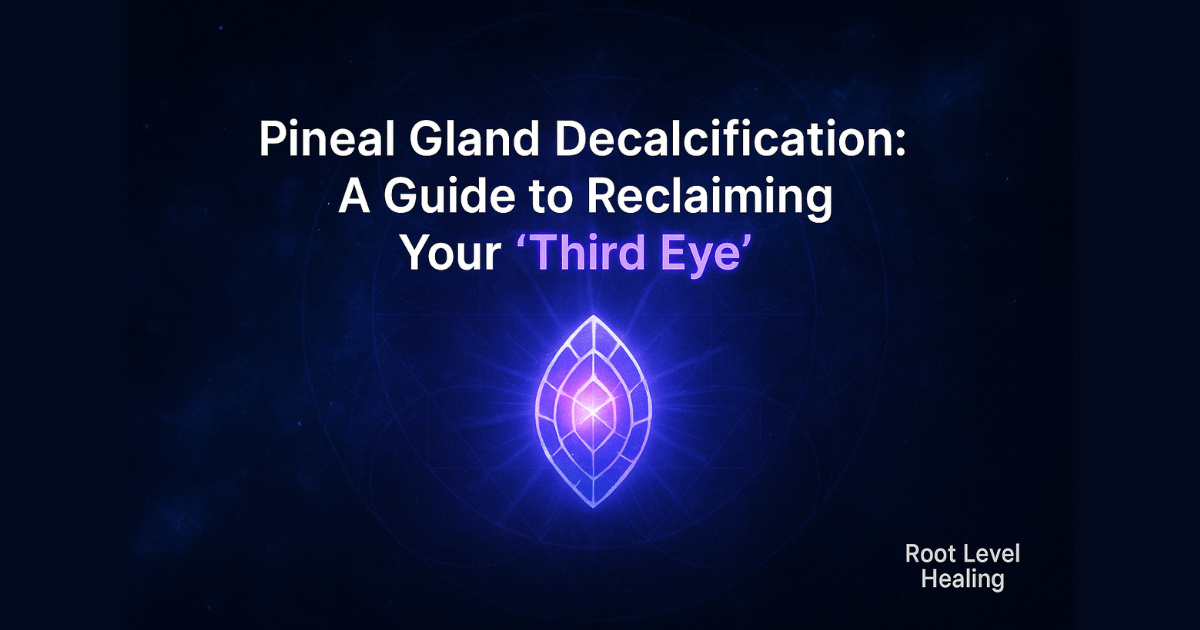 Abstract image representing the decalcification and activation of the pineal gland.